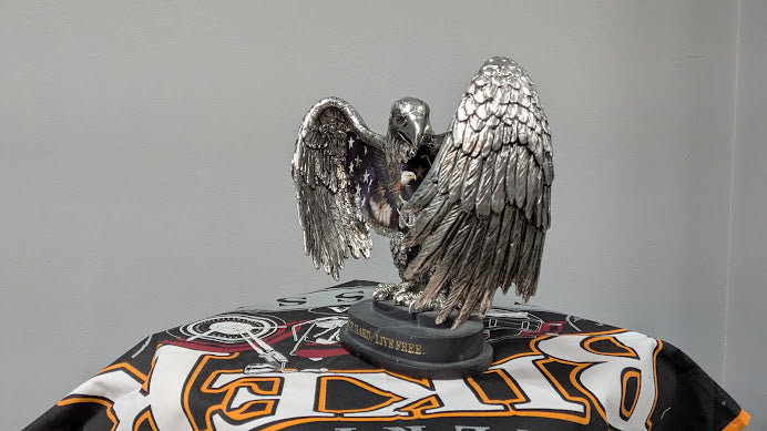 Bradford Exchange Ride Hard Live Free Eagle Statue W/ COA Motorcycle Figurine
