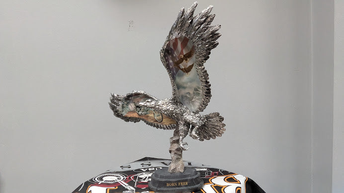 Bradford Exchange “Born Free” Eagle Motorcycle Figurine w/ COA Limited Edition