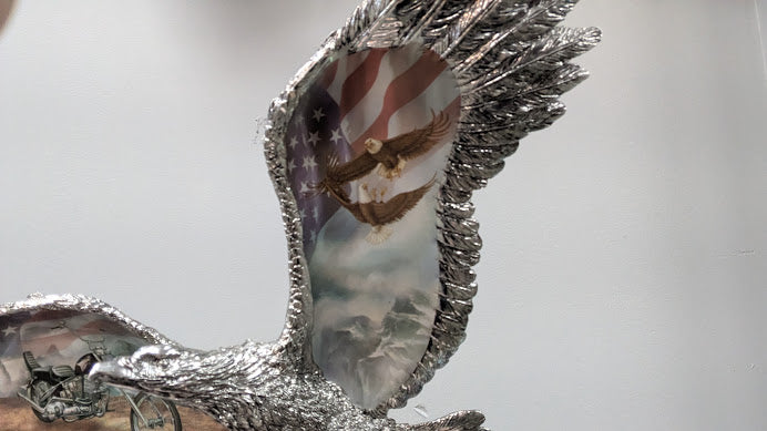 Bradford Exchange “Born Free” Eagle Motorcycle Figurine w/ COA Limited Edition