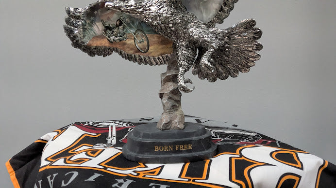 Bradford Exchange “Born Free” Eagle Motorcycle Figurine w/ COA Limited Edition