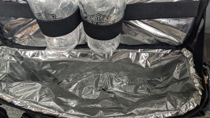 Harley-Davidson Motorcycle Picnic Cooler Set Travel Bag Black Bar & Shield