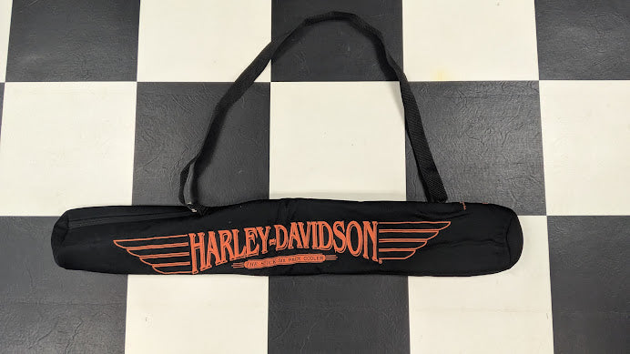 Vintage Harley-Davidson 6 Pack Cooler Bag Black Orange Wing Logo Soft Sided