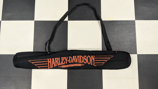 Vintage Harley-Davidson 6 Pack Cooler Bag Black Orange Wing Logo Soft Sided