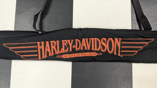 Vintage Harley-Davidson 6 Pack Cooler Bag Black Orange Wing Logo Soft Sided