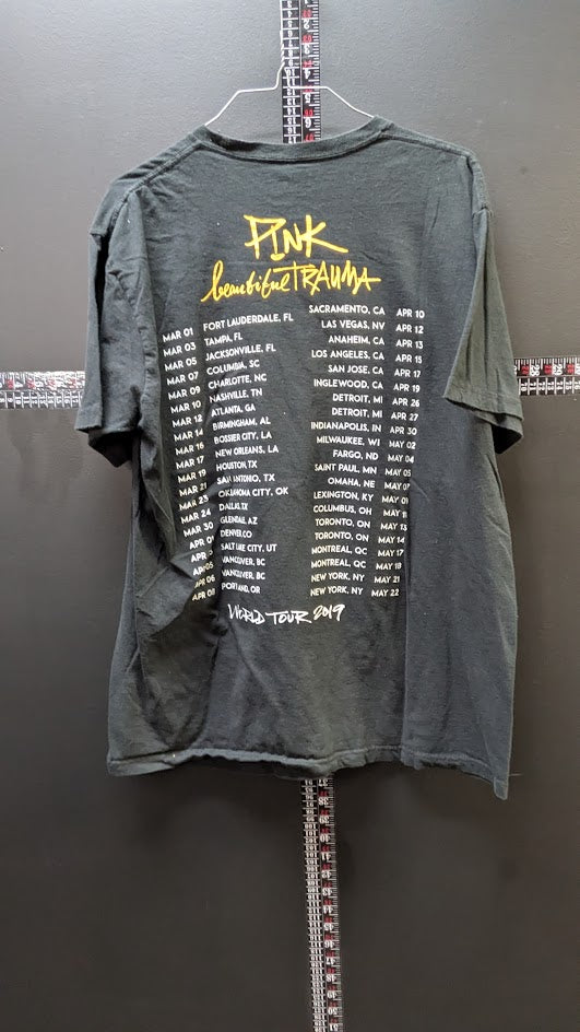 Pink Beautiful Trauma 2019 World Tour Graphic T-Shirt Black Band Tee
