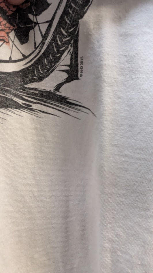 Harley-Davidson Motorcycle Graphic T-Shirt Men’s Oversized White