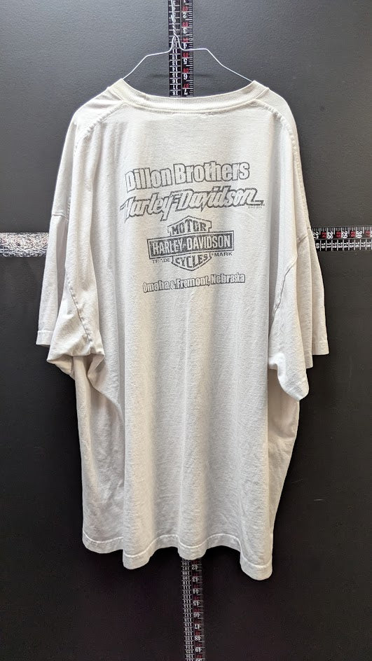 Harley-Davidson Motorcycle Graphic T-Shirt Men’s Oversized White
