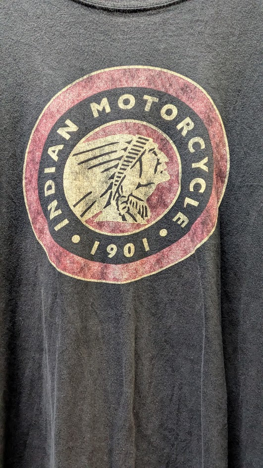 Indian Motorcycle Sloan’s Murfreesboro TN T Shirt Black Faded Dealer Tee 2XL