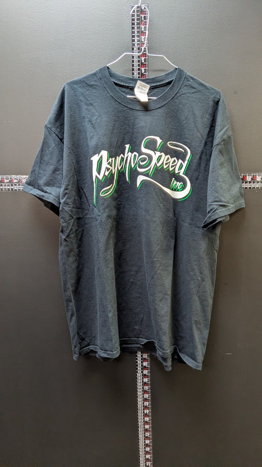 Psycho Speed Inc T Shirt XL Black Hot Rod Rat Fink Style Graphic Tee