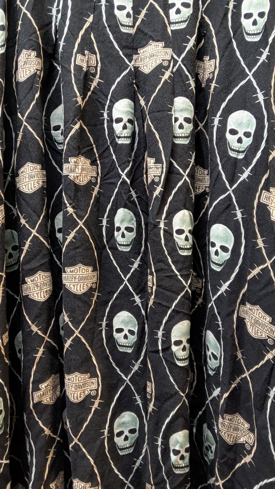 Harley Davidson Women’s Sleeveless Skull Barbed Wire Tank Top Black Size S All Over Print