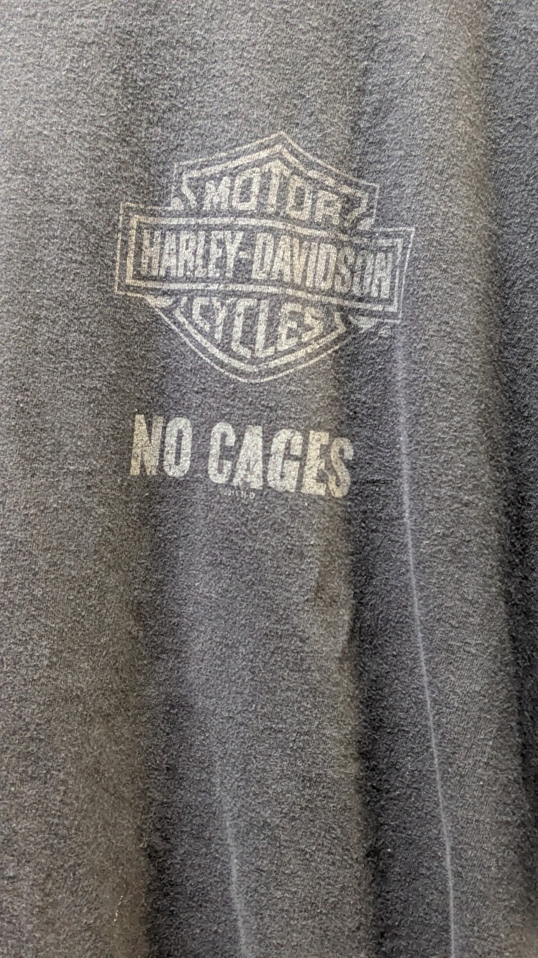 Vintage 2001 Harley Davidson No Cages T Shirt XL Freedom Harley N Canton Ohio Biker Tee