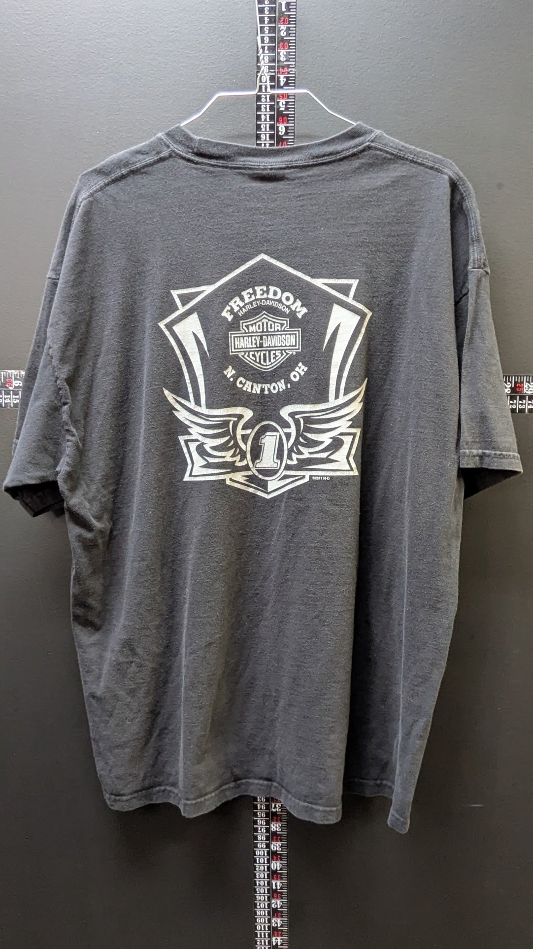 Vintage 2001 Harley Davidson No Cages T Shirt XL Freedom Harley N Canton Ohio Biker Tee