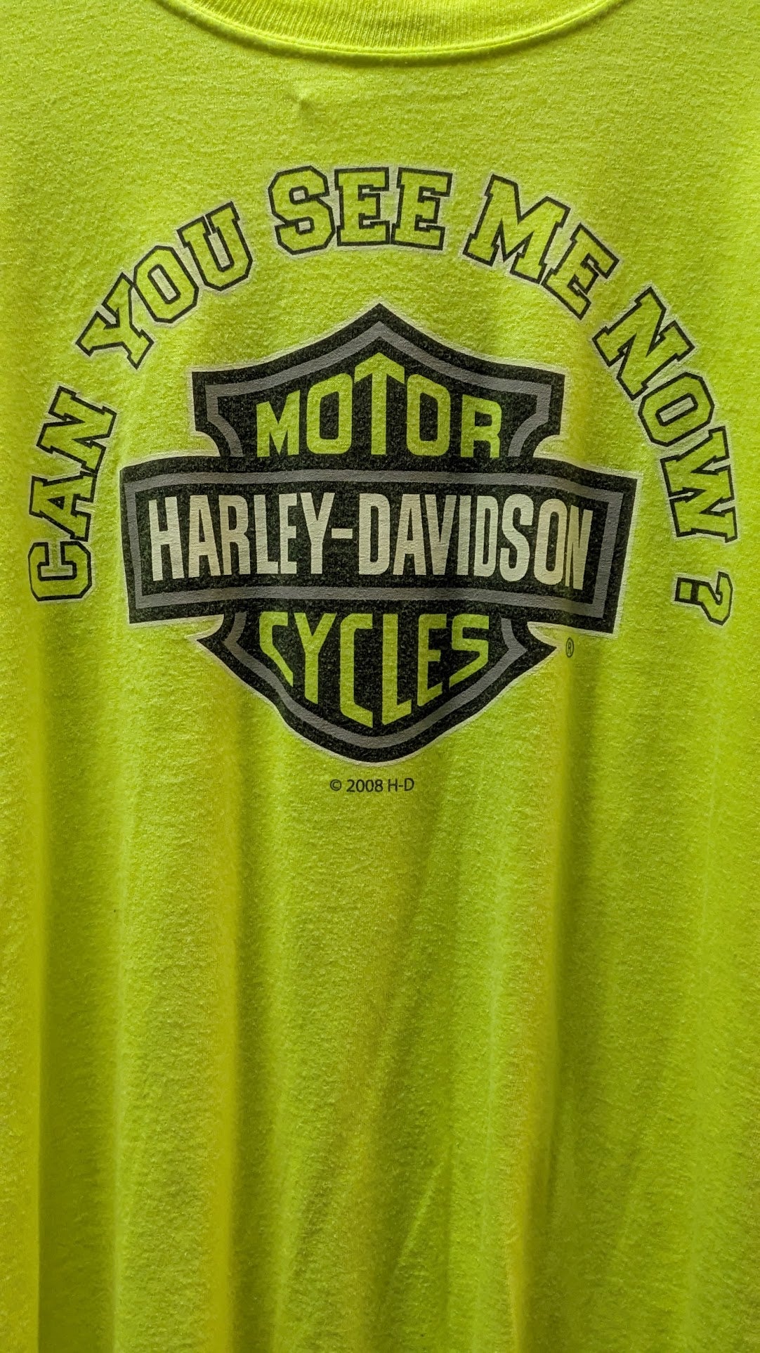 Vintage 2000 Harley Davidson Can You See Me Now Long Sleeve T Shirt L Dayton Ohio F&S
