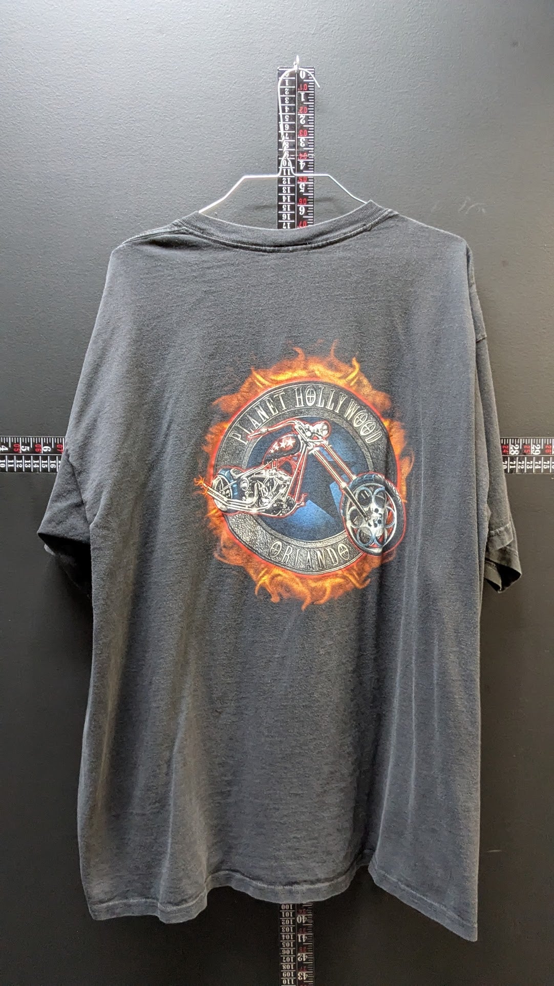 Vintage Planet Hollywood Orlando Motorcycle T Shirt XL Gray Chopper USA Tee