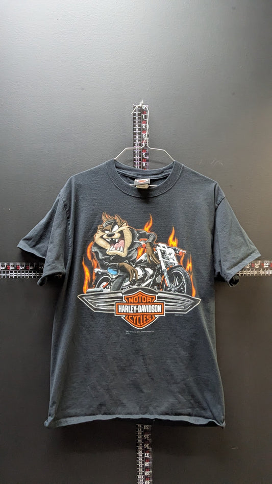 2014 Harley Davidson Looney Tunes Taz Bugs Bunny Anaheim CA T Shirt Medium