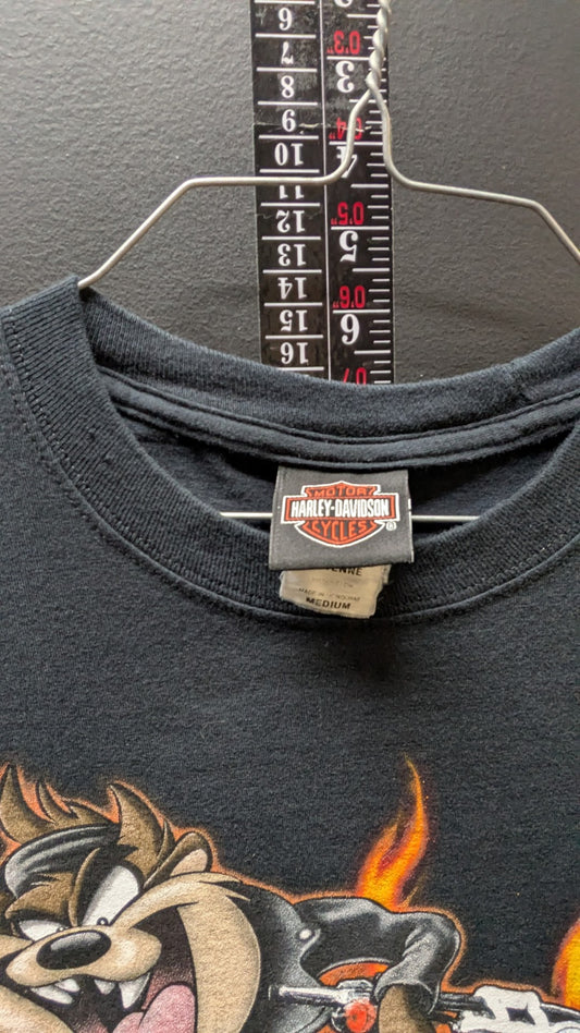 2014 Harley Davidson Looney Tunes Taz Bugs Bunny Anaheim CA T Shirt Medium