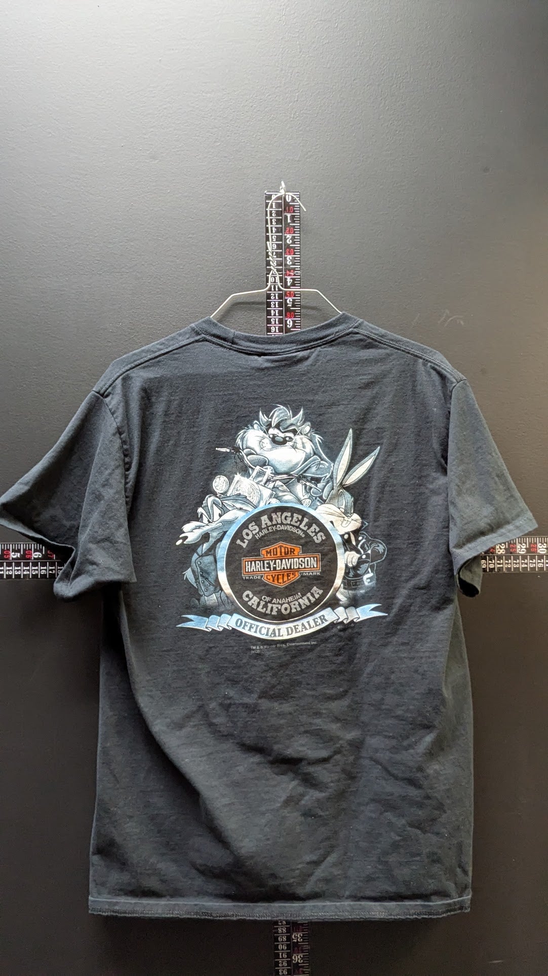 2014 Harley Davidson Looney Tunes Taz Bugs Bunny Anaheim CA T Shirt Medium