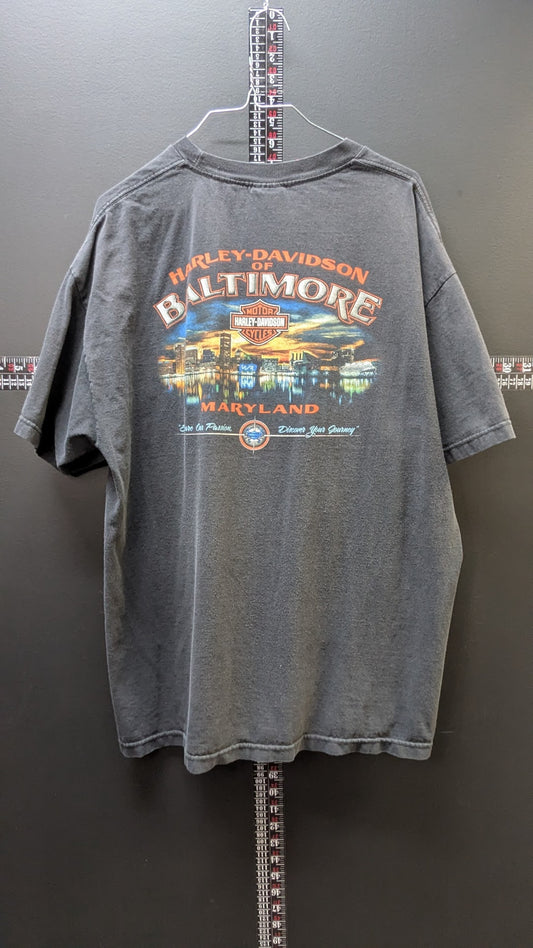 Harley-Davidson Baltimore Maryland Pocket T-Shirt Black XL Dealer Tee