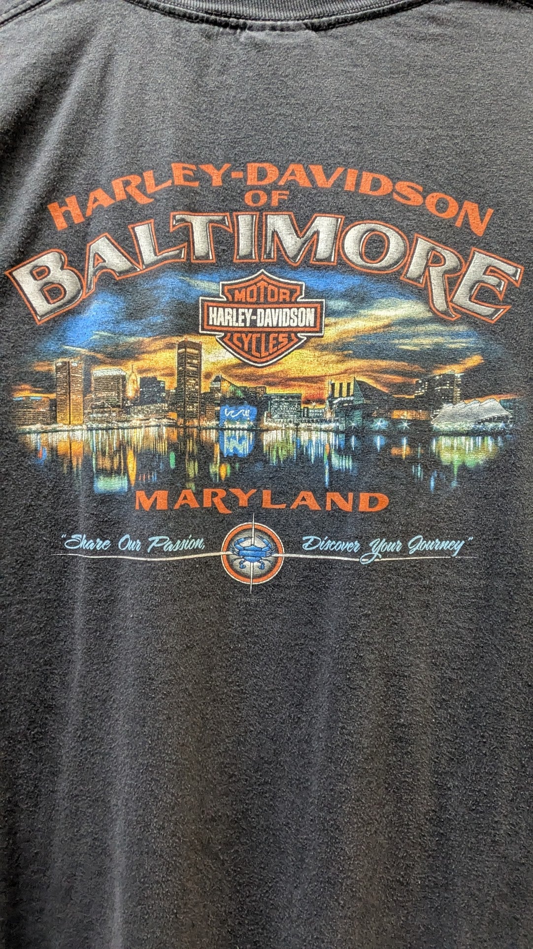 Harley-Davidson Baltimore Maryland Pocket T-Shirt Black XL Dealer Tee