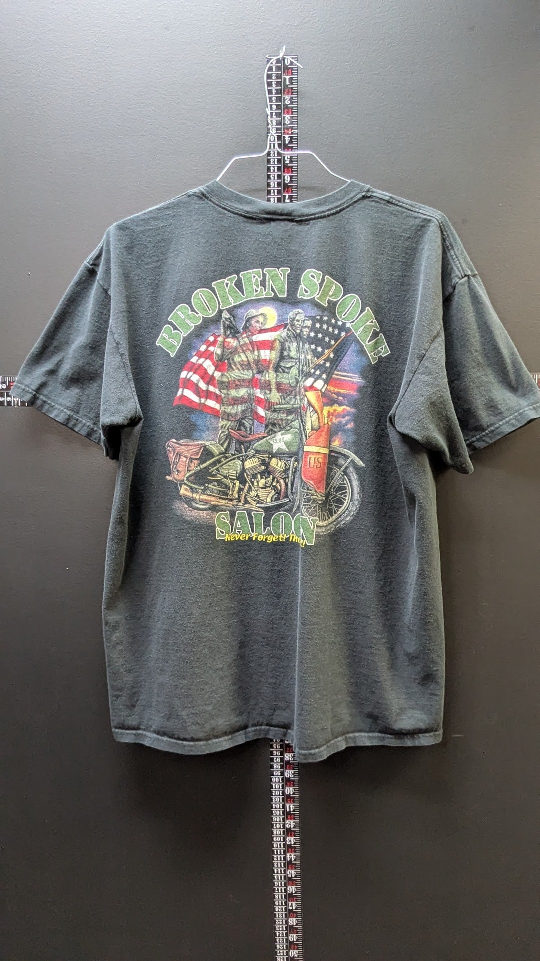 Vintage Broken Spoke Saloon Motorcycle Pocket T-Shirt XL USA Made