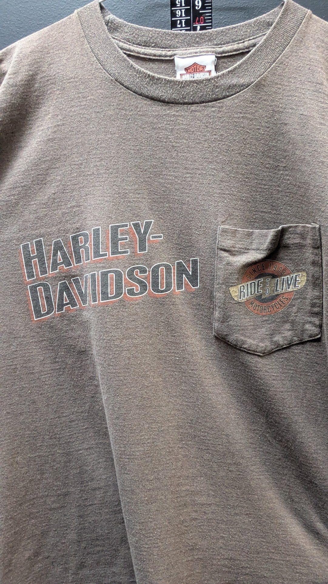 Harley-Davidson Sedona Arizona Ride To Live Pocket T-Shirt Large Brown 2006