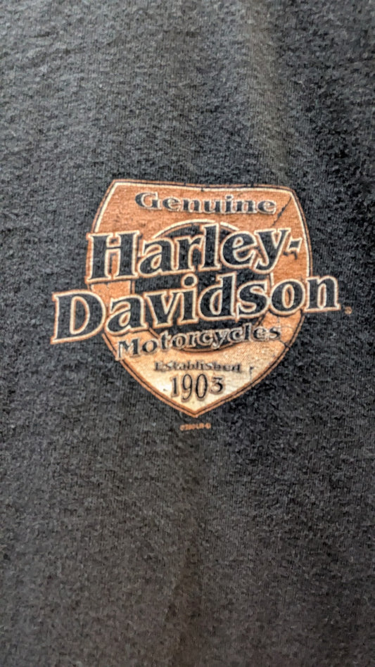 2004 Harley-Davidson St. Paul MN Henley T-Shirt Black 2XL
