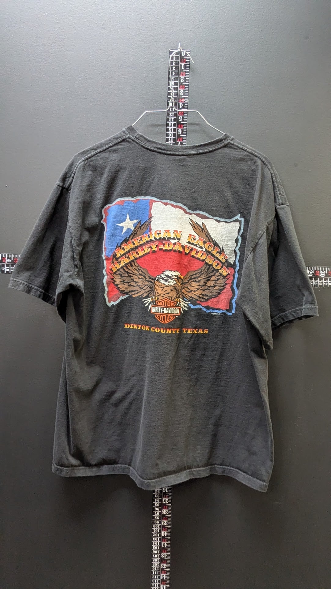 Vintage 2000 Harley-Davidson American Eagle Denton County Texas T-Shirt Large Made USA