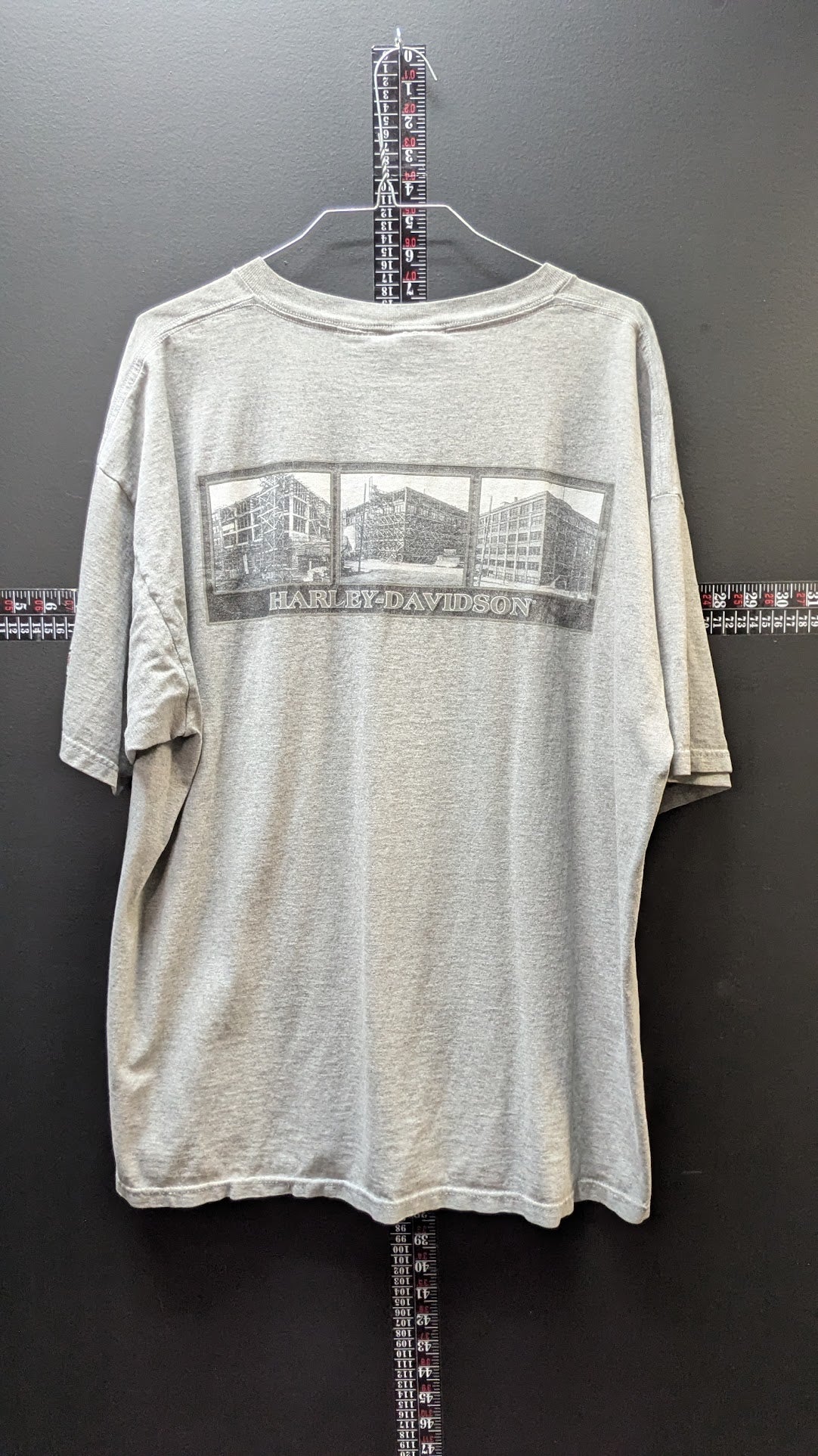 Harley-Davidson 100th Anniversary Pocket T-Shirt XL Gray Made USA Factory Graphic
