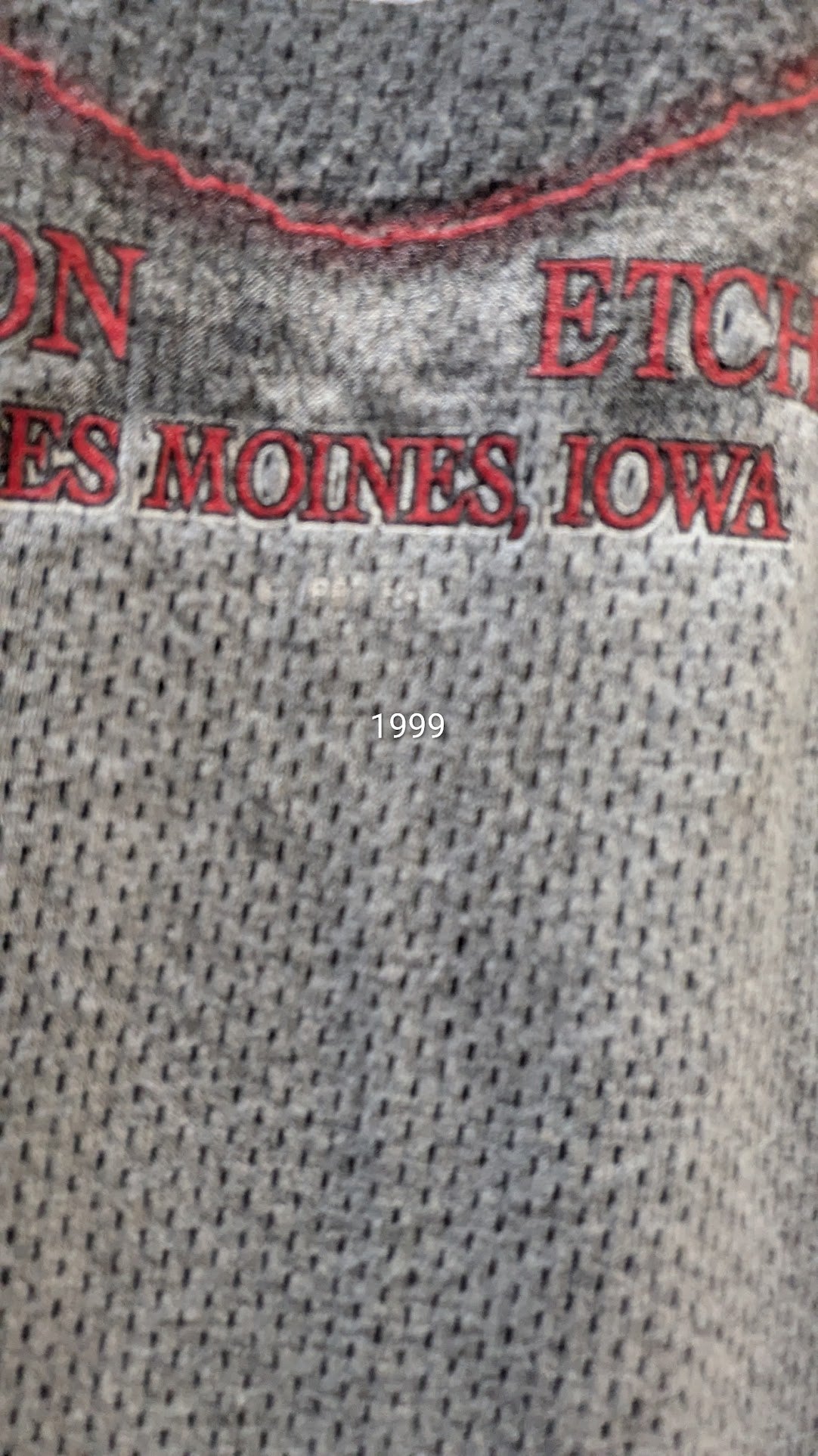 Vintage 1999 Harley-Davidson Mesh Tank Top Zook's Harley-Davidson Des Moines Iowa Gray