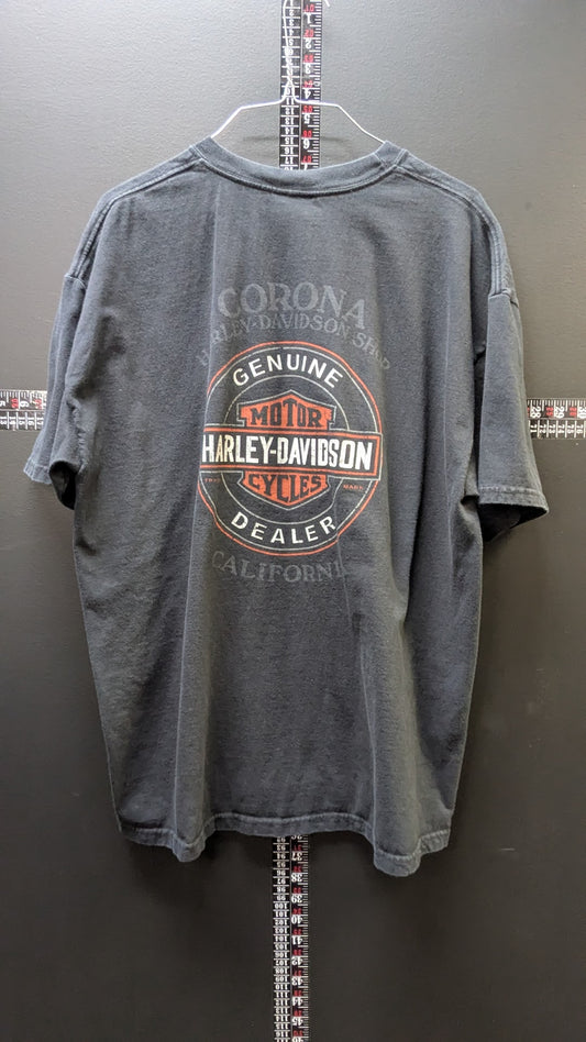 2006 Harley-Davidson "You Must Get On To Get Off" Corona California T-Shirt XL USA Made
