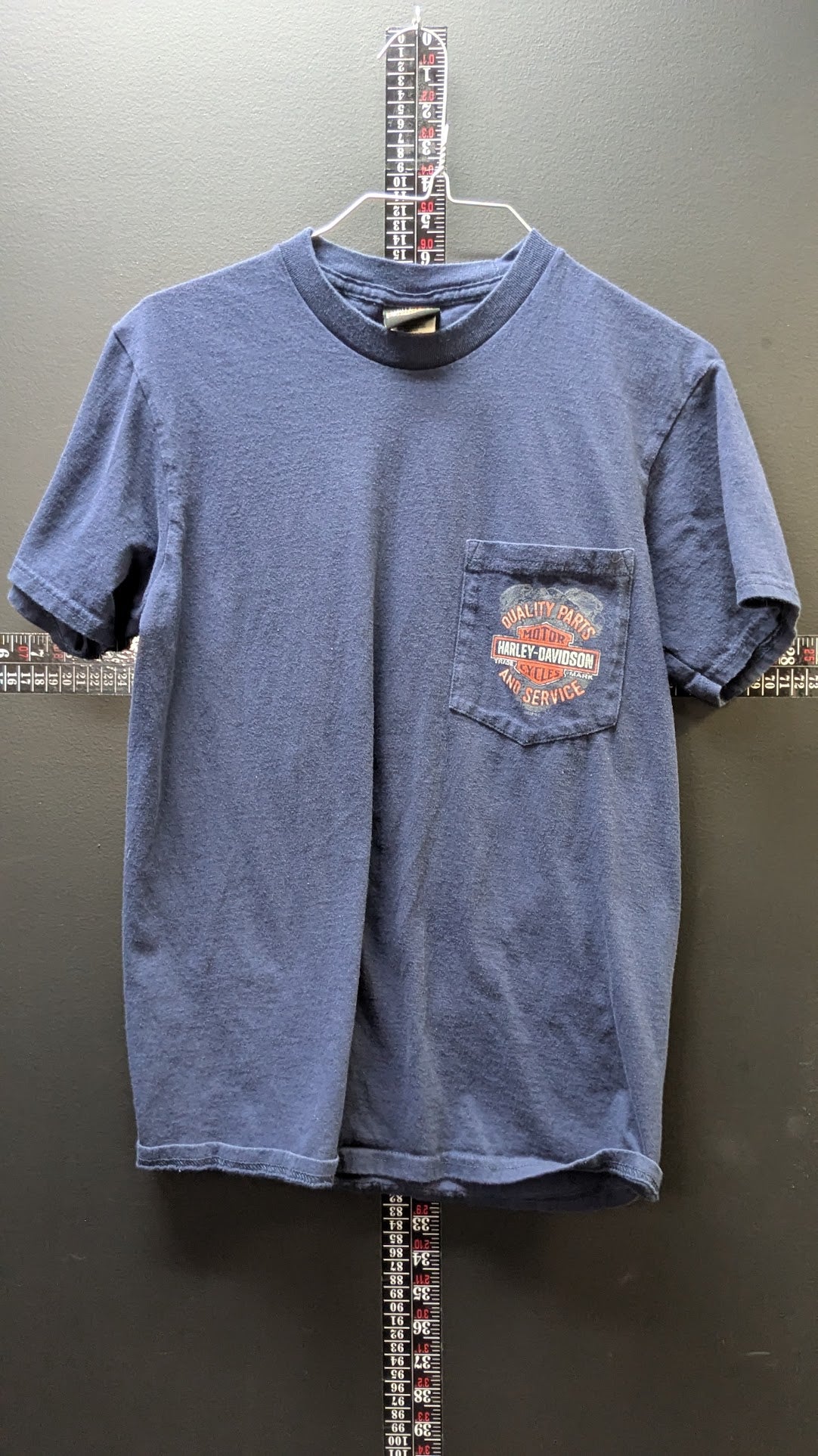 2018 Harley-Davidson American Eagle Texas Proud Pocket T-Shirt Size Small Navy Blue