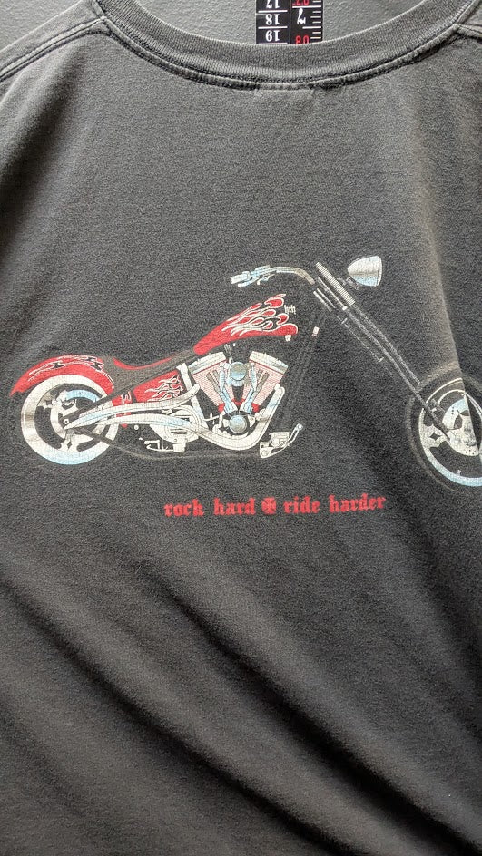 Vintage Hard Rock Hotel Las Vegas Motorcycle T-Shirt – Black – Made in USA