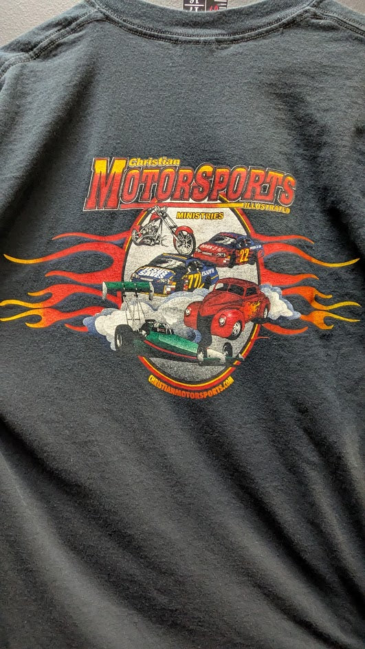 Christian Motorsports Ministries "These Are My Church Clothes" T-Shirt – Size Large