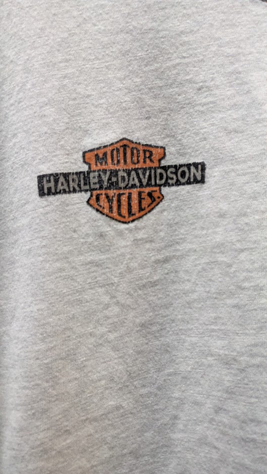 Harley-Davidson Gray Graphic T-Shirt – Double Sided – Made in Pakistan