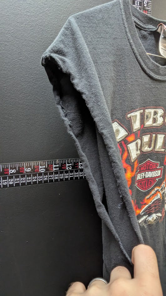 Harley-Davidson Chicago Illinois "Fat Boys Rule" Cut-Off Sleeveless Shirt