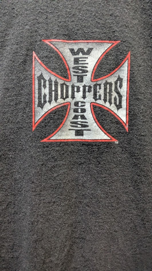 West Coast Choppers Eagle Iron Cross Sleeveless Shirt – XL