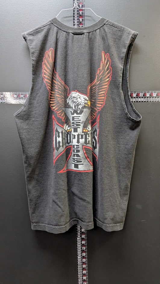West Coast Choppers Eagle Iron Cross Sleeveless Shirt – XL