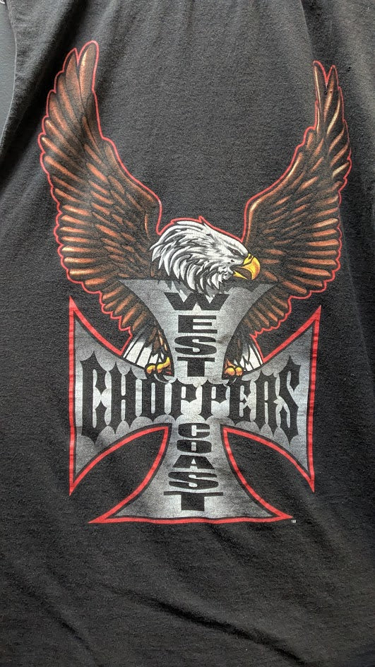 West Coast Choppers Eagle Iron Cross Sleeveless Shirt – XL