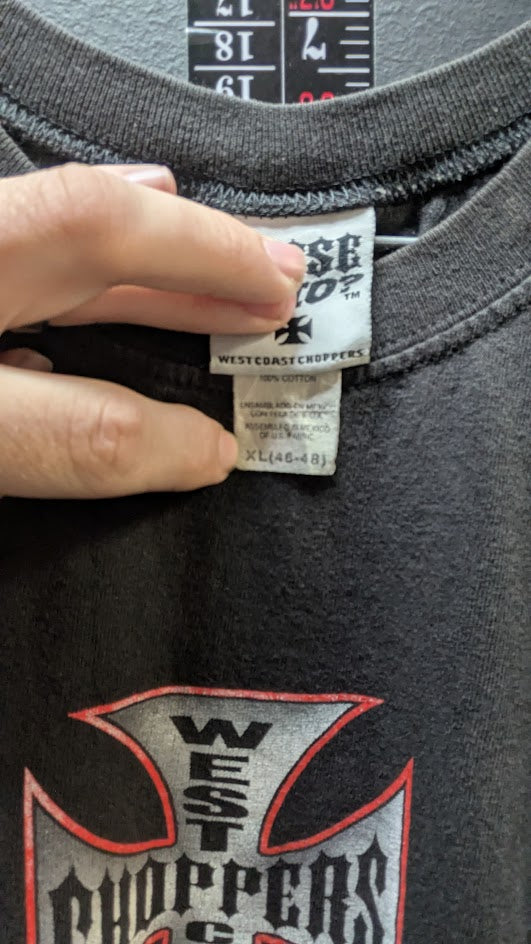 West Coast Choppers Eagle Iron Cross Sleeveless Shirt – XL