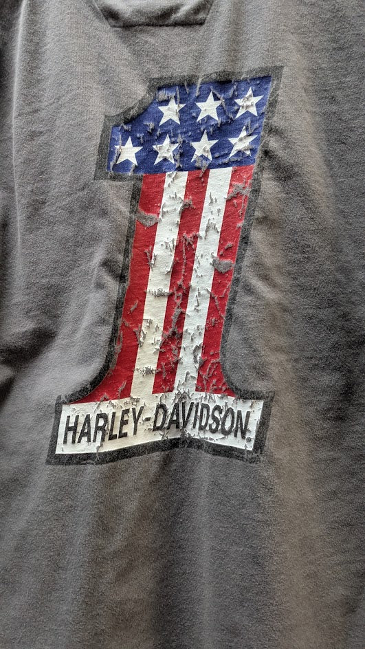 Harley-Davidson "An American Legend" Ringer T-Shirt – Patriotic #1 Graphic