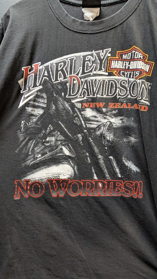 Harley-Davidson New Zealand "No Worries!" Graphic T-Shirt – Men's Black