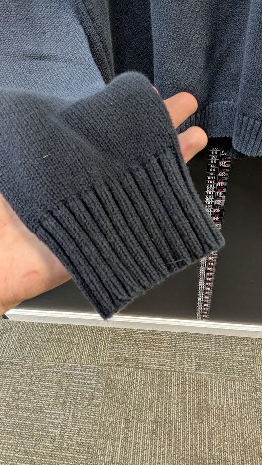 Victory Motorcycles Quarter-Zip Knit Sweater – Men's 2XL Navy Blue