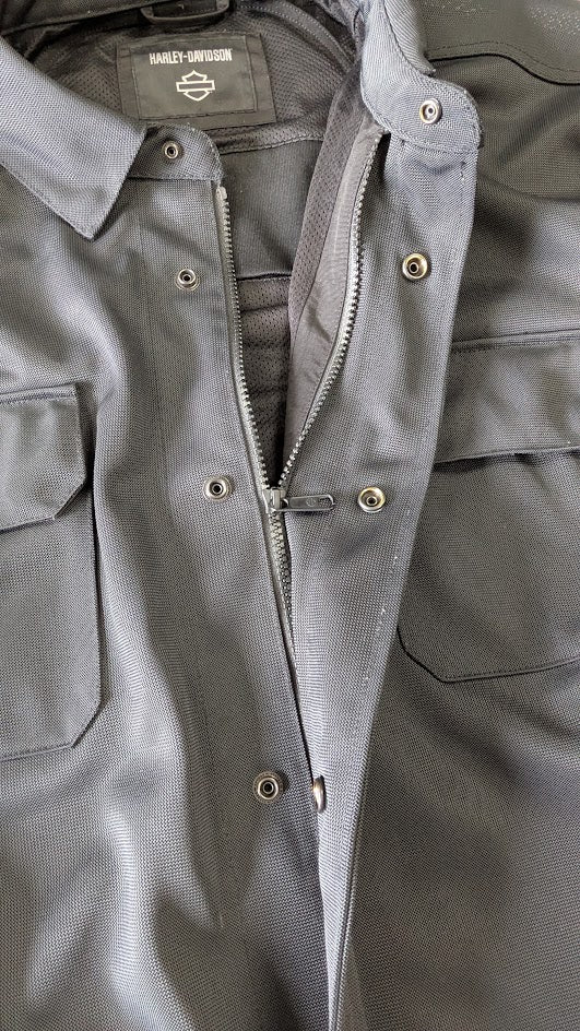 Harley-Davidson Riding Overshirt Motorcycle Jacket Armor Pockets Men's 3XL Black