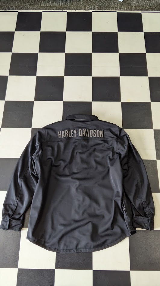 Harley-Davidson Riding Overshirt Motorcycle Jacket Armor Pockets Men's 3XL Black