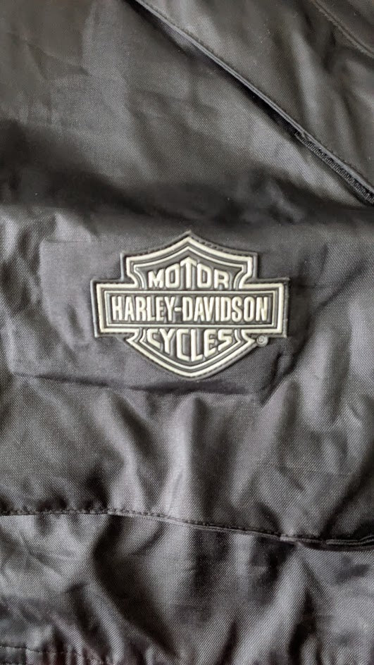 Harley-Davidson Waterproof Rain Bib Pants Motorcycle Overpants Men's 2XL Black Red