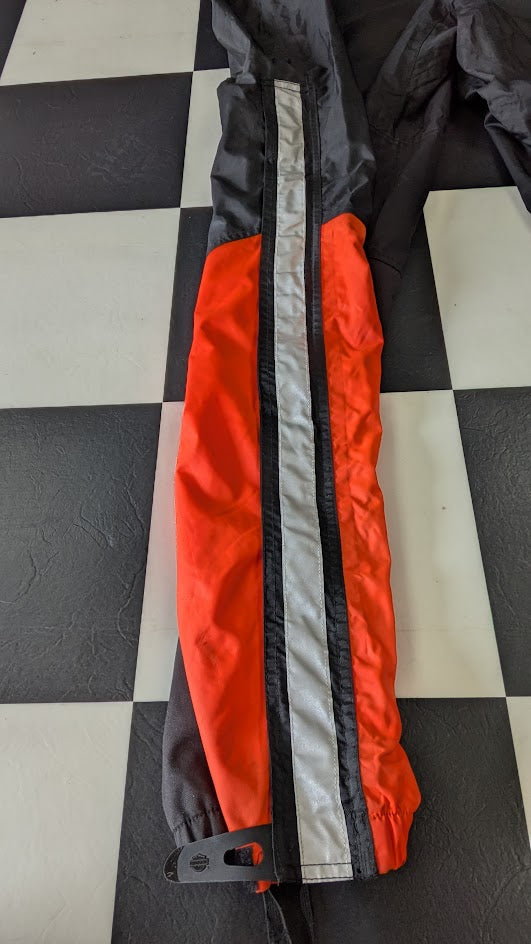 Harley-Davidson Waterproof Rain Bib Pants Motorcycle Overpants Men's 2XL Black Red
