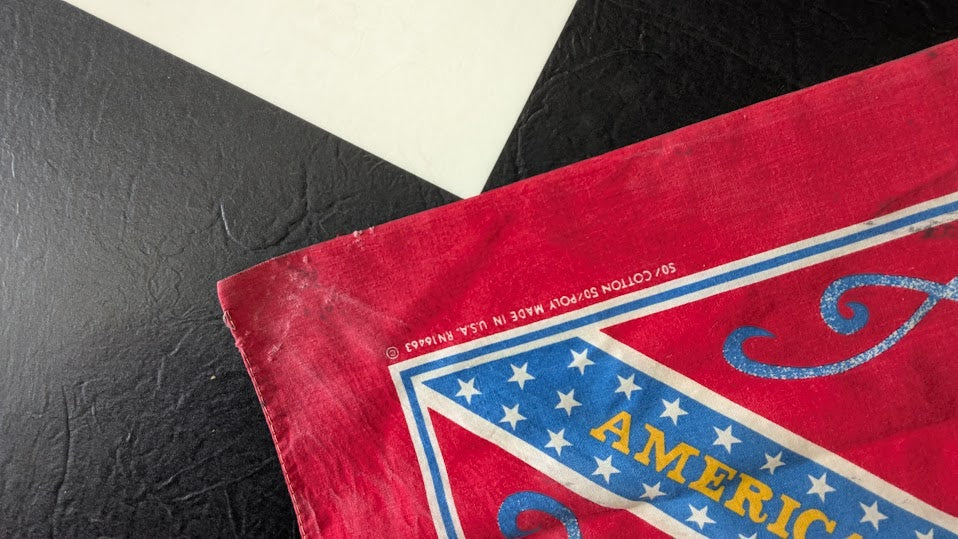 Vintage Harley-Davidson USA "American Legend" Bandana Red Cotton Motorcycle Head Scarf