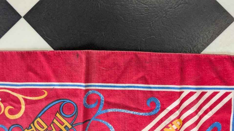 Vintage Harley-Davidson USA "American Legend" Bandana Red Cotton Motorcycle Head Scarf