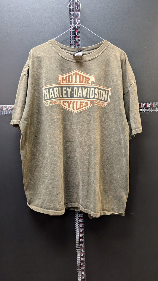 Harley-Davidson Salem South Dakota T-Shirt XL Distressed Faded Bar & Shield Gray