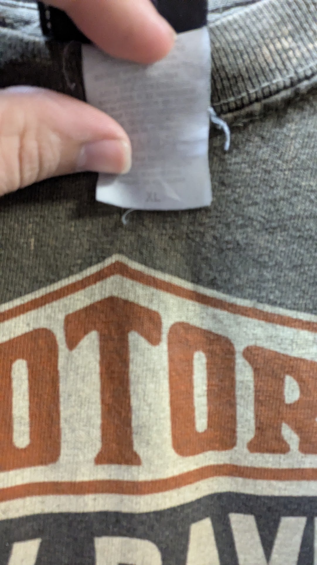 Harley-Davidson Salem South Dakota T-Shirt XL Distressed Faded Bar & Shield Gray